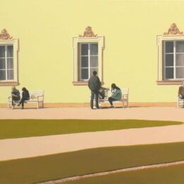 Magdalena Laskowska Przed pałacem w Nieborowie