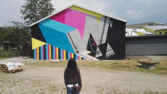 Kat Lam i mural "W jak Wieliczka"