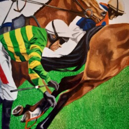 Erwin Wyjadłowski, bez tytułu, olej na płótnie, 35x30 cm, 2021