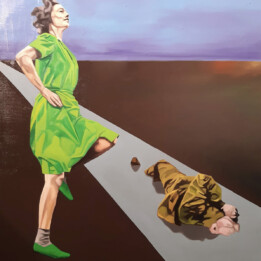 Erwin Wyjadłowski, bez tytułu, olej na płótnie, 90x90 cm, 2020