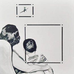 Erwin Wyjadłowski, bez tytułu, olej na płótnie, 90x90 cm, 2020