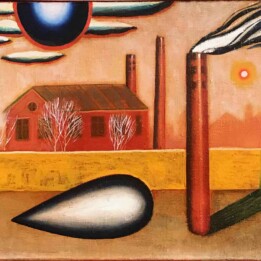 Dawid Zdobylak Wieczór w mieście, olej na płótnie, 30x25 cm, 2019