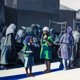 Wioleta Rzążewska, Czwartek w Rykach I, olej na płótnie, 170x200 cm, 2019