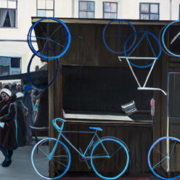 Wioleta Rzążewska, Kercelak, olej na płótnie, 140 x 200 cm, 2019