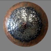 Karol Wycisk, Tożsamość 3, czarna stal, średnica 90 cm, 2019