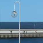 Magdalena Laskowska, Latarnie na molo II, 33x38 cm, alkid, 2016