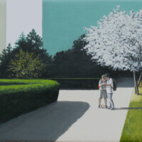 Wiosna na Ursynowie II, 30x40 cm, akryl, 2019