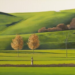 Magdalena Laskowska, Złote popołudnie ( Kopa cwila) II, 38x46 cm, akryl, 2021