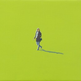 Magdalena Laskowska, Trochę zieleni, 18x24 cm, akryl, 2019