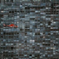 Artur Przebindowski, Megalopolis XLV, akryl na płótnie, 2013