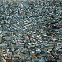 Artur Przebindowski, Megalopolis XXVII, akryl na płótnie, 2011