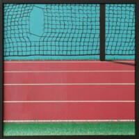 Ewelina Gumienna, I wanna go (away), akryl na płótnie, 40x40 cm, 2018