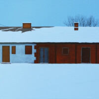 Ewelina Gumienna, bez tytułu, akryl na płótnie, 30x50 cm, 2021