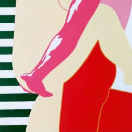 Zagłębić się pomiędzy Twoimi udami, akryl, płótno, 80x80,2019