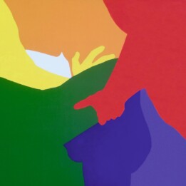 Malwina Jagóra, Romeo i Julian, akryl na płótnie, 100x110 cm, 2020