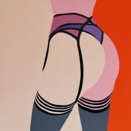 Malwina Jagóra, Szukając miejsc najgłębszych, akryl, płótno, 80x80, 2020