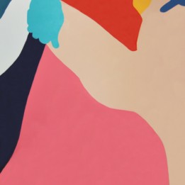 Malwina Jagóra, Tak blisko, pozwalam wchodzić do środka, akryl na płótnie, 300x200 cm, 2021