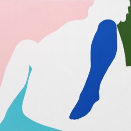 Malwina Jagóra, Twoje dłonie wędrujące po moim łonie, akryl, płótno, 100x110, 2020