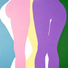 Malwina Jagóra, Wiją się rozpalone ciała, akryl, płótno, 150x160, 2021