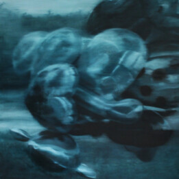 Agata Głogowska, bez tytułu, olej na płótnie, 80 x 80cm, 2019