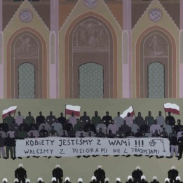 Cygan Michał, Zmiana frontu, akryl na płótnie, 120x92 cm, 2021