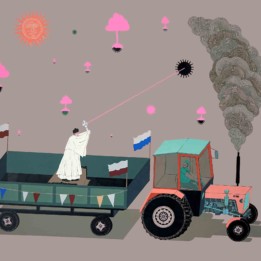 Michał Cygan, Traktor, 120x92cm, akryl i olej na płótnie, 2020