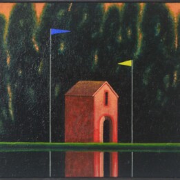 Dawid Zdobylak, Samotnia w lesie, olej na płótnie, 50 x 40 cm, 2021