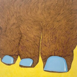 Anna Zuzela, Ciepły piaseczek, olej na płótnie, 45x45cm, 2021