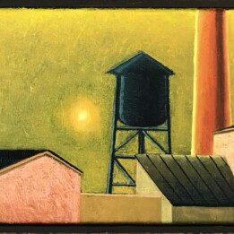 Dawid Zdobylak, Zmiana warty, olej na płótnie, 18x55cm, 2021