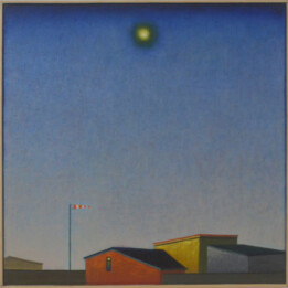 Dawid Zdobylak, Ponad ziemią, olej na płótnie, 55 x 55 cm, 2021