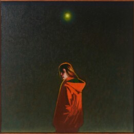 Dawid Zdobylak, W nocy, olej na płótnie. 60 x 60 cm, 2021