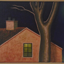 Dawid Zdobylak, Wieczorem, olej na płótnie, 19 x 25 cm, 2021