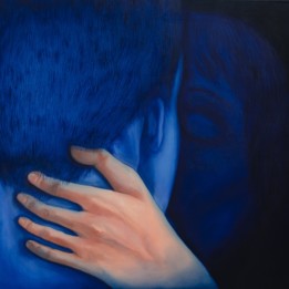 Aleksandra Bociańska, Dla ciebie odnistaluje Tindera, olej na płótnie, 110 x120,cm, 2022