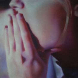 Agata Głogowska, Brak słów, olej na płótnie, 40x40cm, 2022