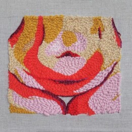 Julia Szymczykowska, Haft nr.3, technika własna na płótnie, 28x31cm, 2022