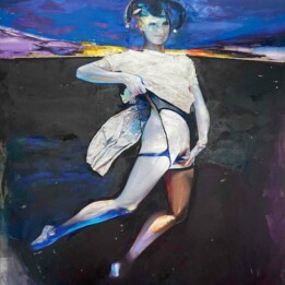 Piotr Starościc, Jestem wnuczką czarownicy, której nie udało Ci się spalić, olej na płótnie, 170x120cm, 2023